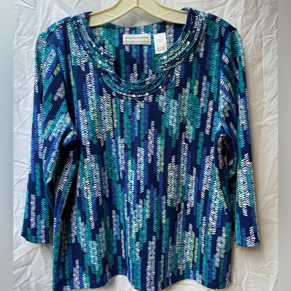 NWOT Alfred Dunner Beaded Top PM